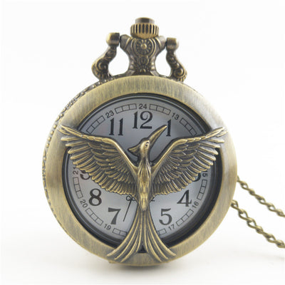Reloj de Bolsillo Vintage con Diseño de Pájaro y Flecha Antiguo - Image 31