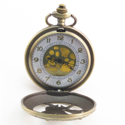 Reloj de Bolsillo Vintage con Diseño de Pájaro y Flecha Antiguo - Image 35