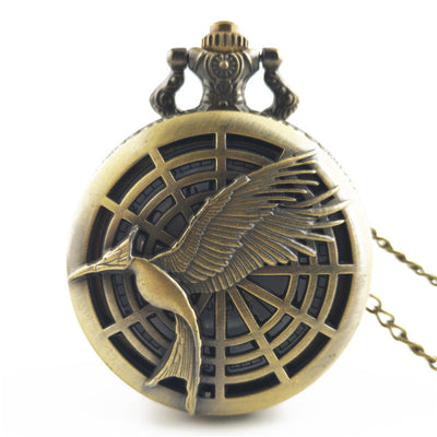 Reloj de Bolsillo Vintage con Diseño de Pájaro y Flecha Antiguo - Image 42