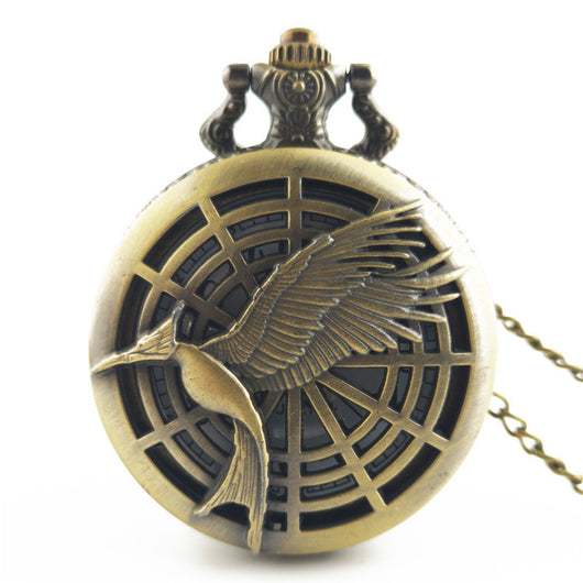 Reloj de Bolsillo Vintage con Diseño de Pájaro y Flecha Antiguo - Image 42