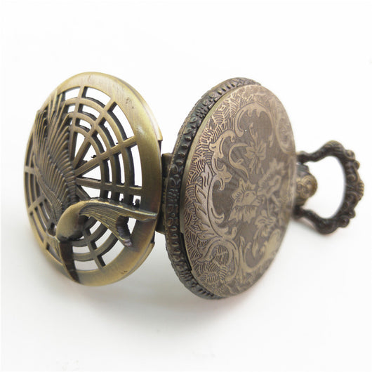 Reloj de Bolsillo Vintage con Diseño de Pájaro y Flecha Antiguo - Image 46