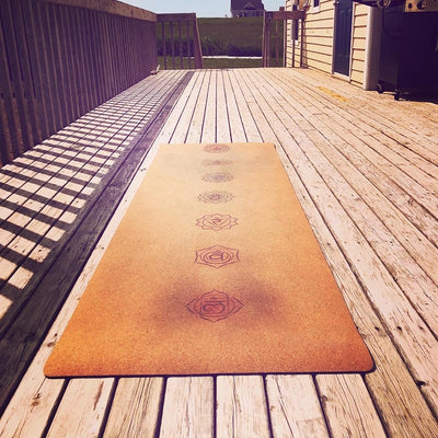 Tapete de Yoga de Corcho con los 7 Chakras - Image 10