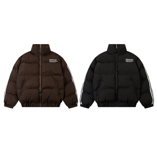 Chaqueta Acolchada para Hombre con Cuello Alto y Rayas Laterales - Image 22