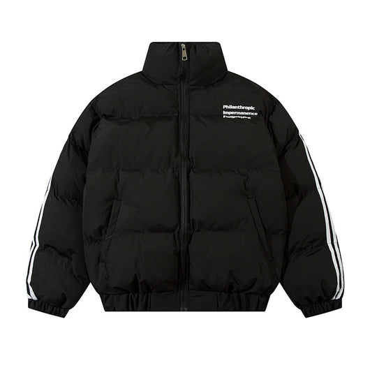 Chaqueta Acolchada para Hombre con Cuello Alto y Rayas Laterales - Image 24