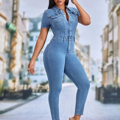 Enterizo Skinny de Mezclilla para Mujer - Diseño Ajustado y Moderno - Image 39