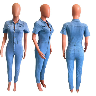 Enterizo Skinny de Mezclilla para Mujer - Diseño Ajustado y Moderno - Image 40