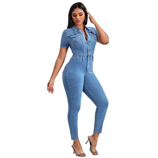 Enterizo Skinny de Mezclilla para Mujer - Diseño Ajustado y Moderno - Image 42