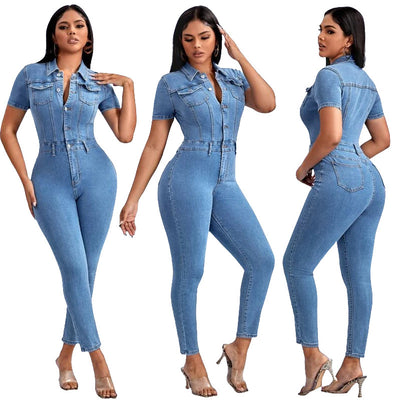 Enterizo Skinny de Mezclilla para Mujer - Diseño Ajustado y Moderno - Image 55