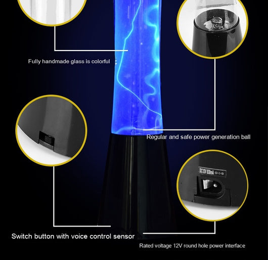 Lámpara Esférica LED Azul con Control por Voz y Efecto Relámpago - Image 22