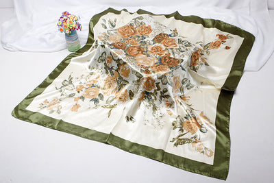 Pañuelo de Seda Estampado Vintage para Mujer - Image 94