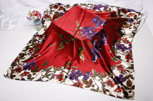 Pañuelo de Seda Estampado Vintage para Mujer - Image 95