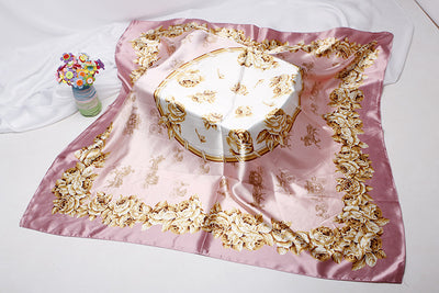 Pañuelo de Seda Estampado Vintage para Mujer - Image 99