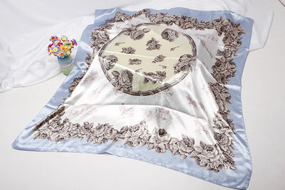 Pañuelo de Seda Estampado Vintage para Mujer - Image 101