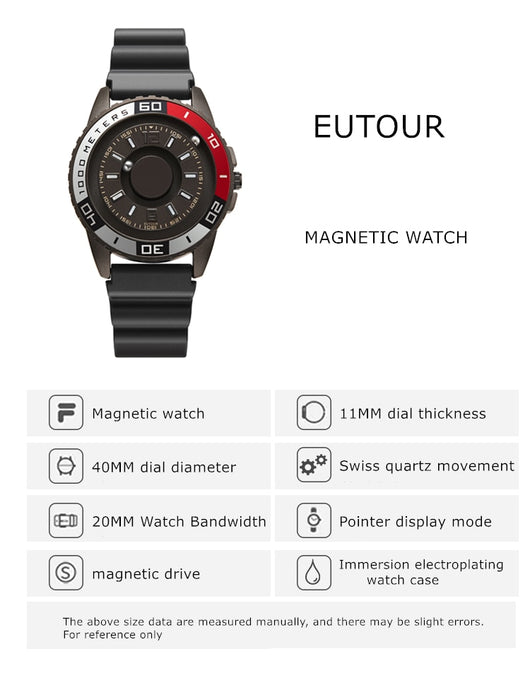 Reloj de Tecnología Magnética con Cuerpo Metálico Negro - Image 18