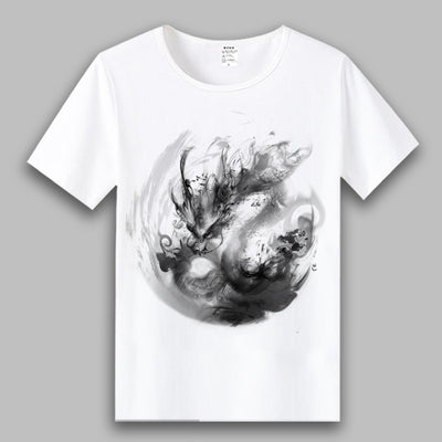 Playera Hombre Estilo Tinta China Paisaje Oriental - Image 3