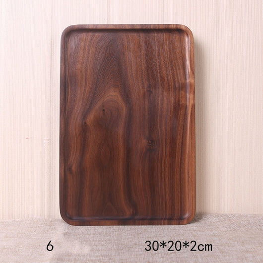 Plato Rectangular de Nogal Negro Estilo Japonés - Image 20