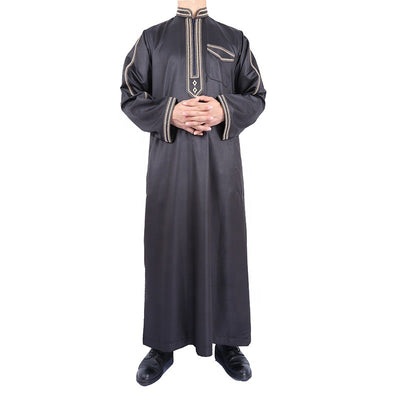 Bata Árabe Bordada de Algodón Poliéster - Image 10