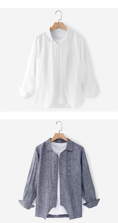 Camisa de Lino para Hombre Primavera Verano - Image 13