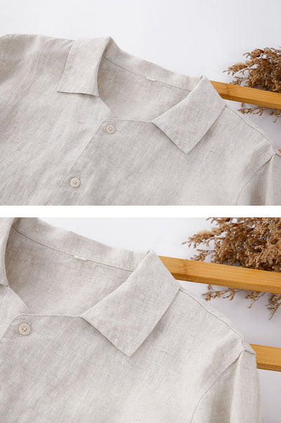 Camisa de Lino para Hombre Primavera Verano - Image 16