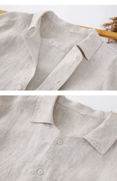 Camisa de Lino para Hombre Primavera Verano - Image 17
