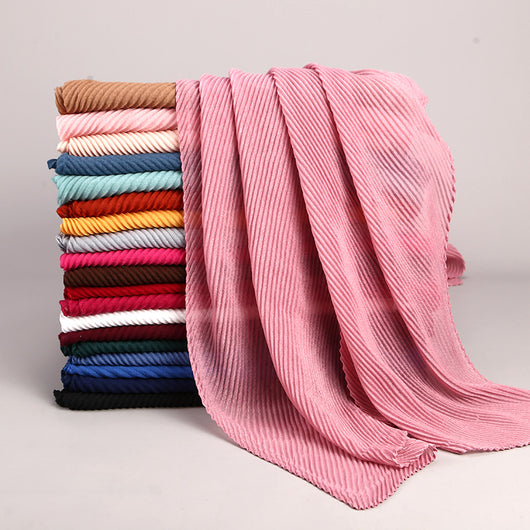 Pañuelo Plisado de Algodón Twill para Mujer - Versátil y Elegante - Image 33