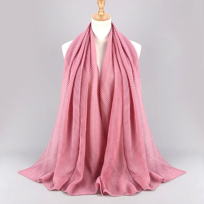 Pañuelo Plisado de Algodón Twill para Mujer - Versátil y Elegante - Image 43