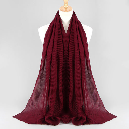 Pañuelo Plisado de Algodón Twill para Mujer - Versátil y Elegante - Image 45