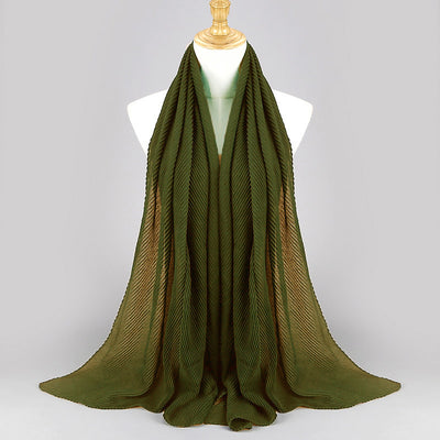 Pañuelo Plisado de Algodón Twill para Mujer - Versátil y Elegante - Image 46