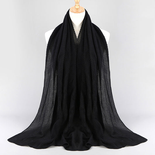 Pañuelo Plisado de Algodón Twill para Mujer - Versátil y Elegante - Image 47