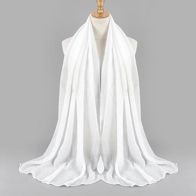 Pañuelo Plisado de Algodón Twill para Mujer - Versátil y Elegante - Image 48