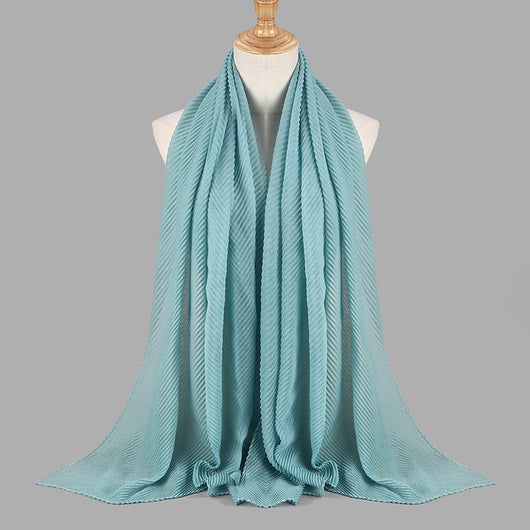 Pañuelo Plisado de Algodón Twill para Mujer - Versátil y Elegante - Image 54