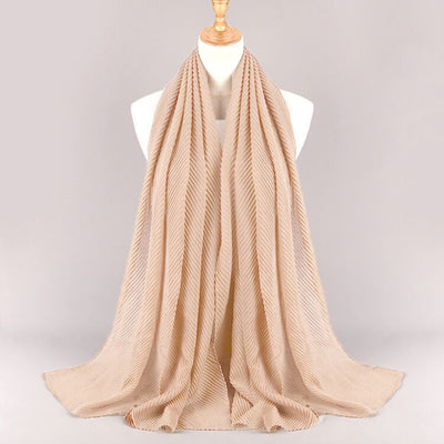 Pañuelo Plisado de Algodón Twill para Mujer - Versátil y Elegante - Image 57