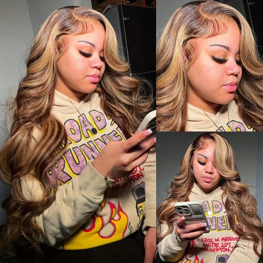 Peluca Frontal de Encaje 13x4 Ondas Grandes con Highlights Piano - Cabello Rizado Largo - Image 13