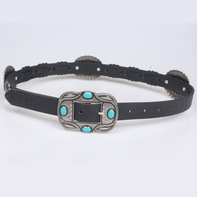 Cinturón Retro Ancho para Mujer con Accesorios Denim - Image 13