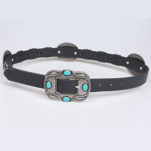 Cinturón Retro Ancho para Mujer con Accesorios Denim - Image 13