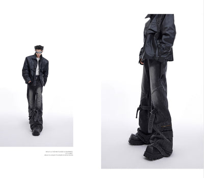 Pantalones Skinny Desgastados con Parches y Diseño Vintage - Image 18