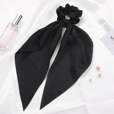 Pañuelo de Satén Anudado Cuadrado Monocromático con Lazo para Cabello - Image 37