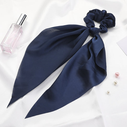Pañuelo de Satén Anudado Cuadrado Monocromático con Lazo para Cabello - Image 38