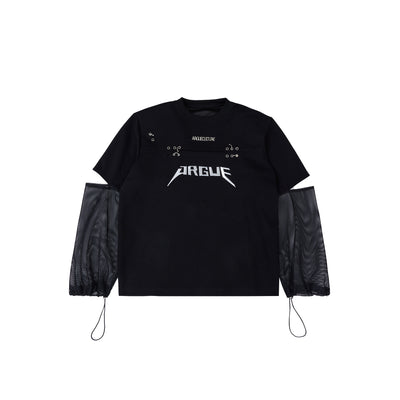 Playera de Manga Larga con Malla Superpuesta - Diseño Moderno Two-Piece - Image 18