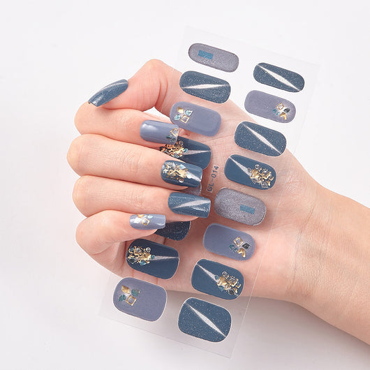 Stickers de Uñas Efecto Ojo de Gato con Detalles Dorados - Image 49