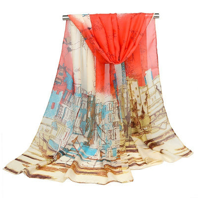 Pañuelo de Seda con Estampado Óleo Náutico - Image 14
