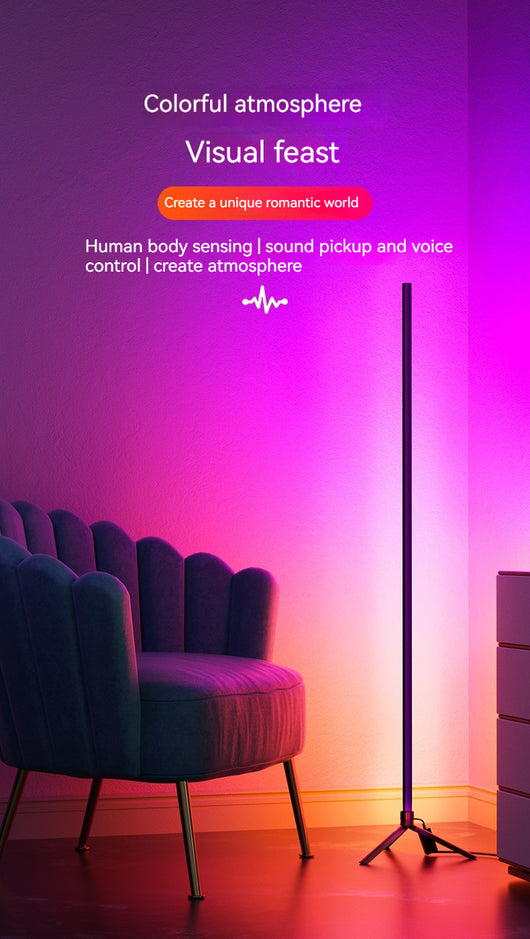 Lámpara LED Inteligente de Rincón con Control por Voz para Sala de Estar - Image 8