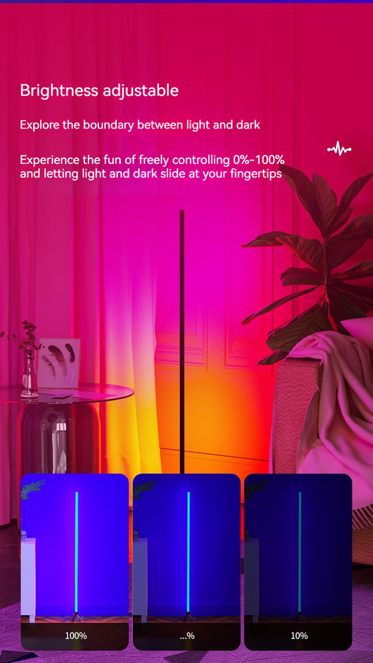 Lámpara LED Inteligente de Rincón con Control por Voz para Sala de Estar - Image 10