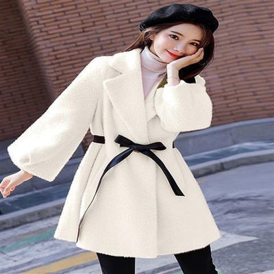 Abrigo de Lana Coreano Suelto y Grueso para Otoño e Invierno - Image 25