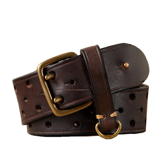 Cinturón de Cuero Genuino Estilo Retro para Hombre - Diseño Versátil y Duradero - Image 21