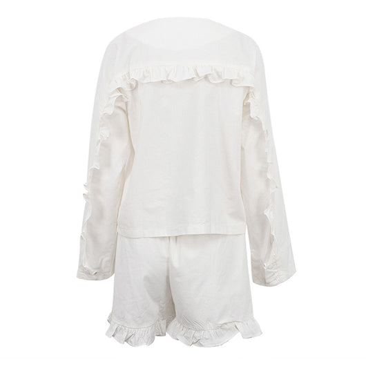Conjunto de Dos Piezas: Camisa Suelta de Manga Larga y Shorts Casual - Image 15