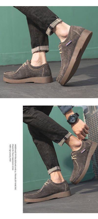 Tenis de Cuero Casual Coreano Estilo Británico - Sneakers Versátiles para Hombre - Image 30