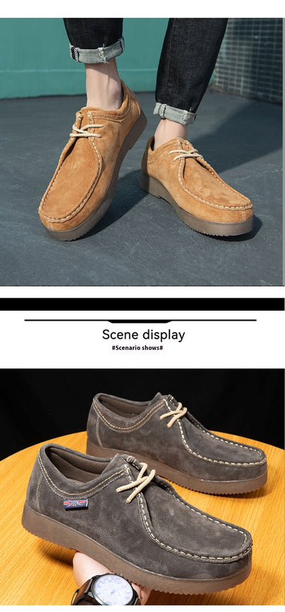 Tenis de Cuero Casual Coreano Estilo Británico - Sneakers Versátiles para Hombre - Image 33