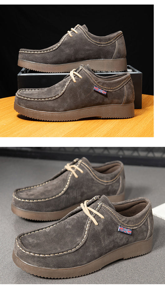 Tenis de Cuero Casual Coreano Estilo Británico - Sneakers Versátiles para Hombre - Image 34