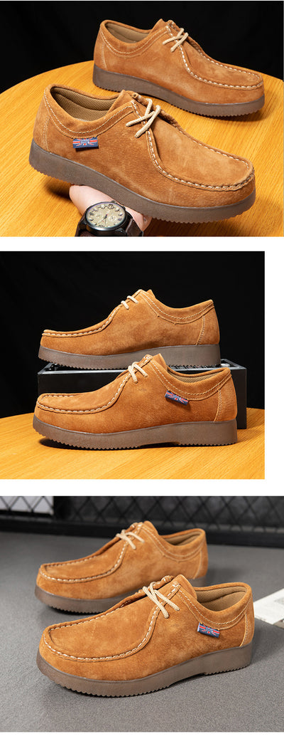Tenis de Cuero Casual Coreano Estilo Británico - Sneakers Versátiles para Hombre - Image 35